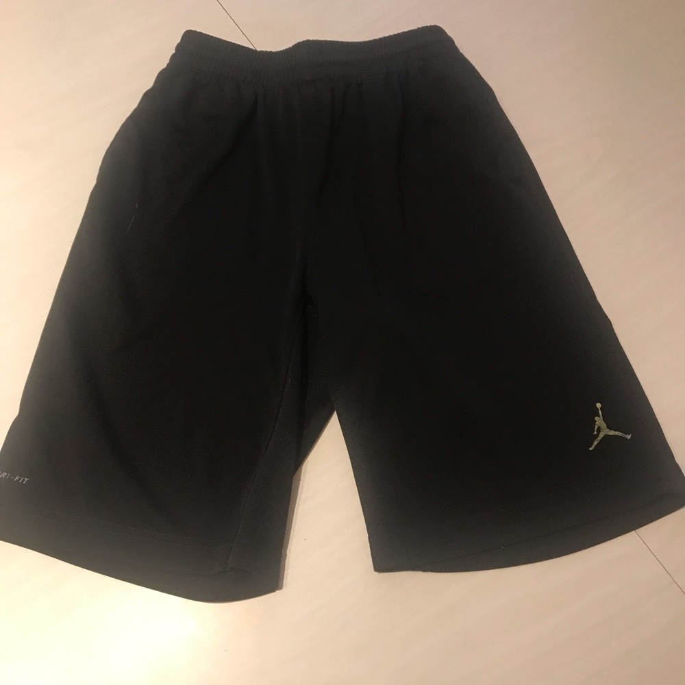 Jordan Black Athletic Shorts with Jumpman Logo